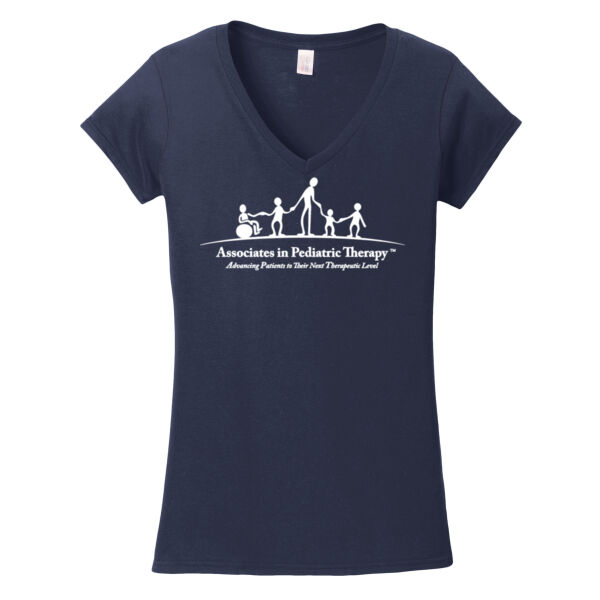 APT - Softstyle ® Ladies Fit V Neck T Shirt Thumbnail