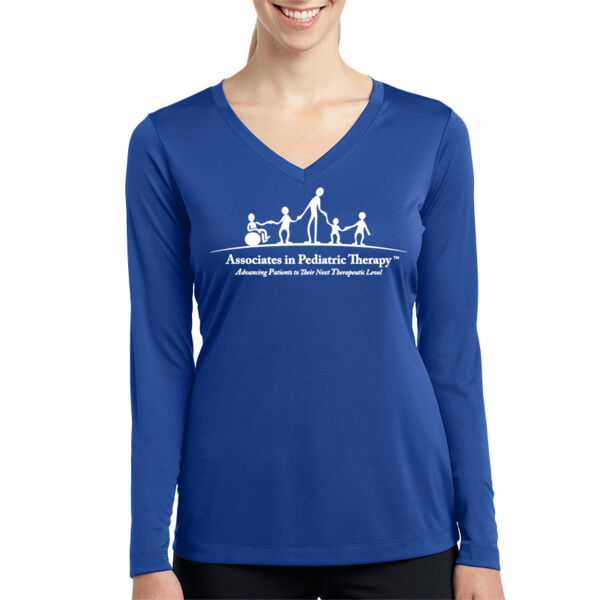 APT - Women's Long Sleeve PosiCharge ® Competitor V Neck Tee Thumbnail