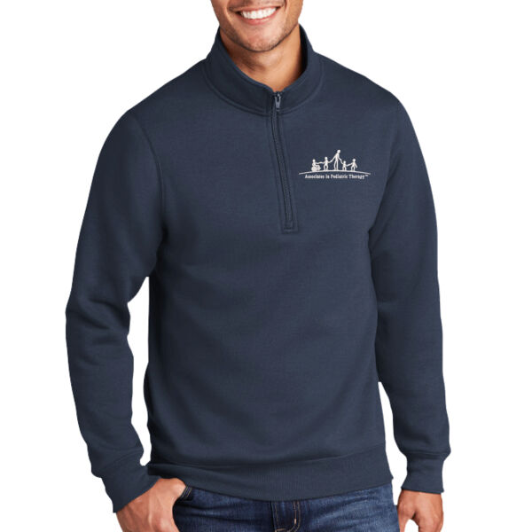APT - Core Fleece 1/4 Zip Pullover Sweatshirt Thumbnail